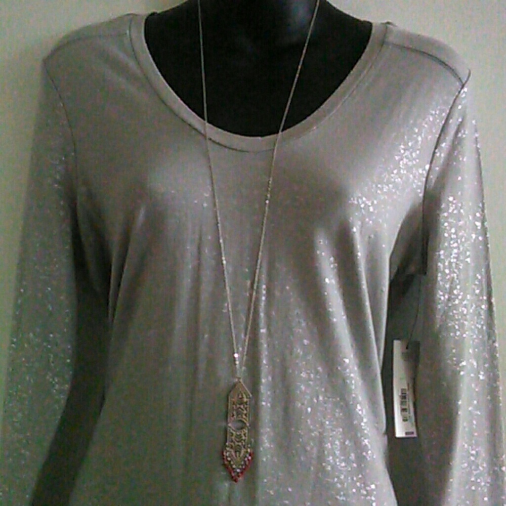 Silver and Red long necklace